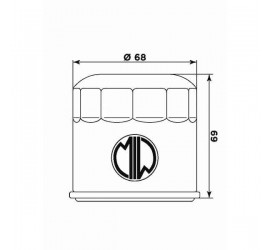 Filtro olio MEIWA HY19002